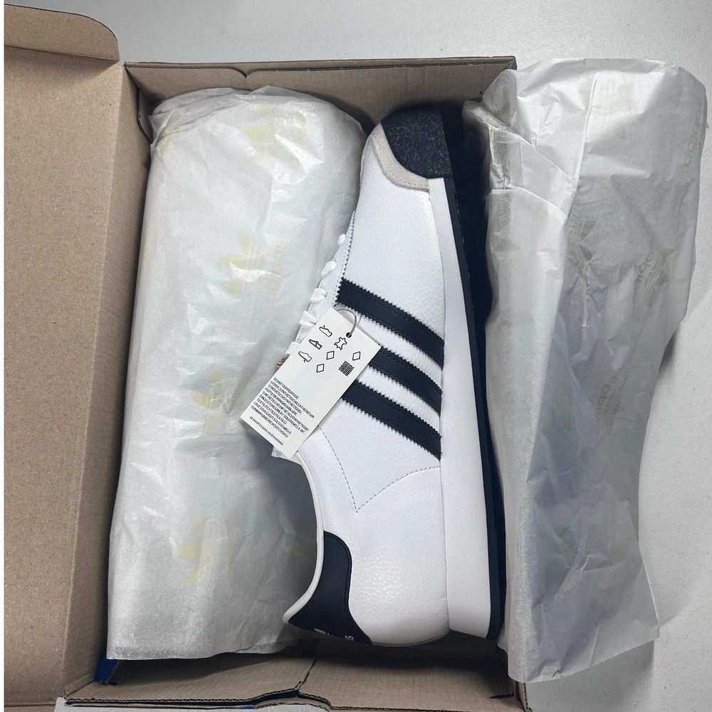 Adidas‎ Samoa Sneakers White Black Stripes Leather Men's Size 10 GY5113 NEW - Picture 7 of 9